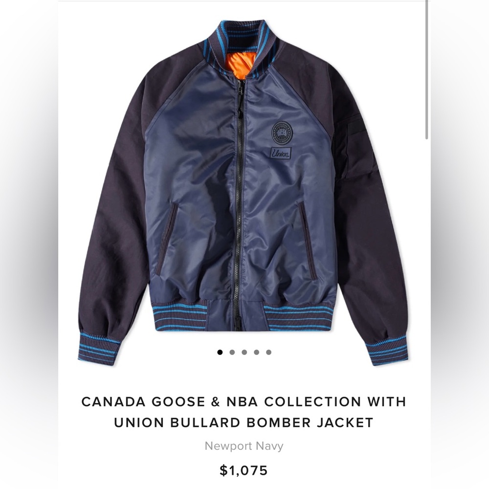 CANADA GOOSE & NBA COLLECTION WITH UNION BULLARD BOMBER JACKET